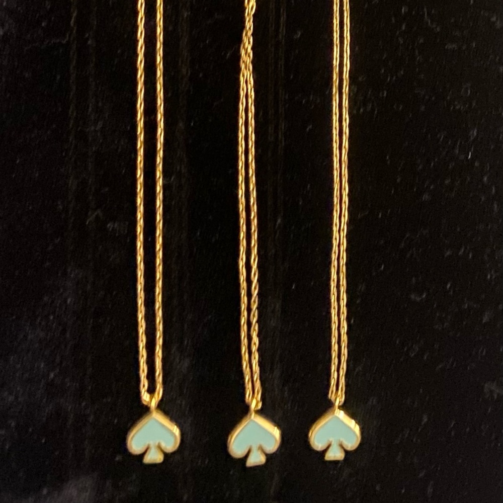 NWT MSRP $46 Kate Spade Everyday Spade Necklace Mint